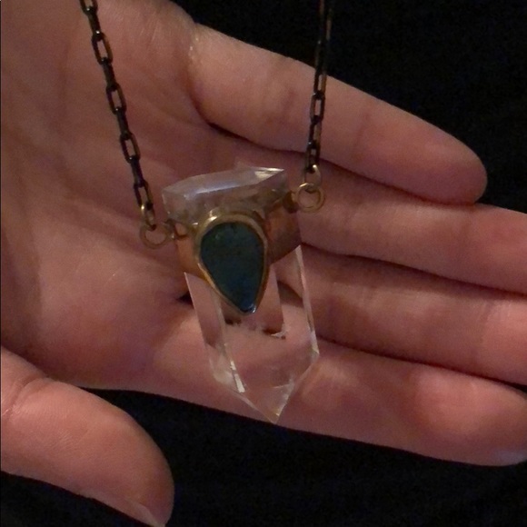 Crystal turquoise necklace - Picture 8 of 10